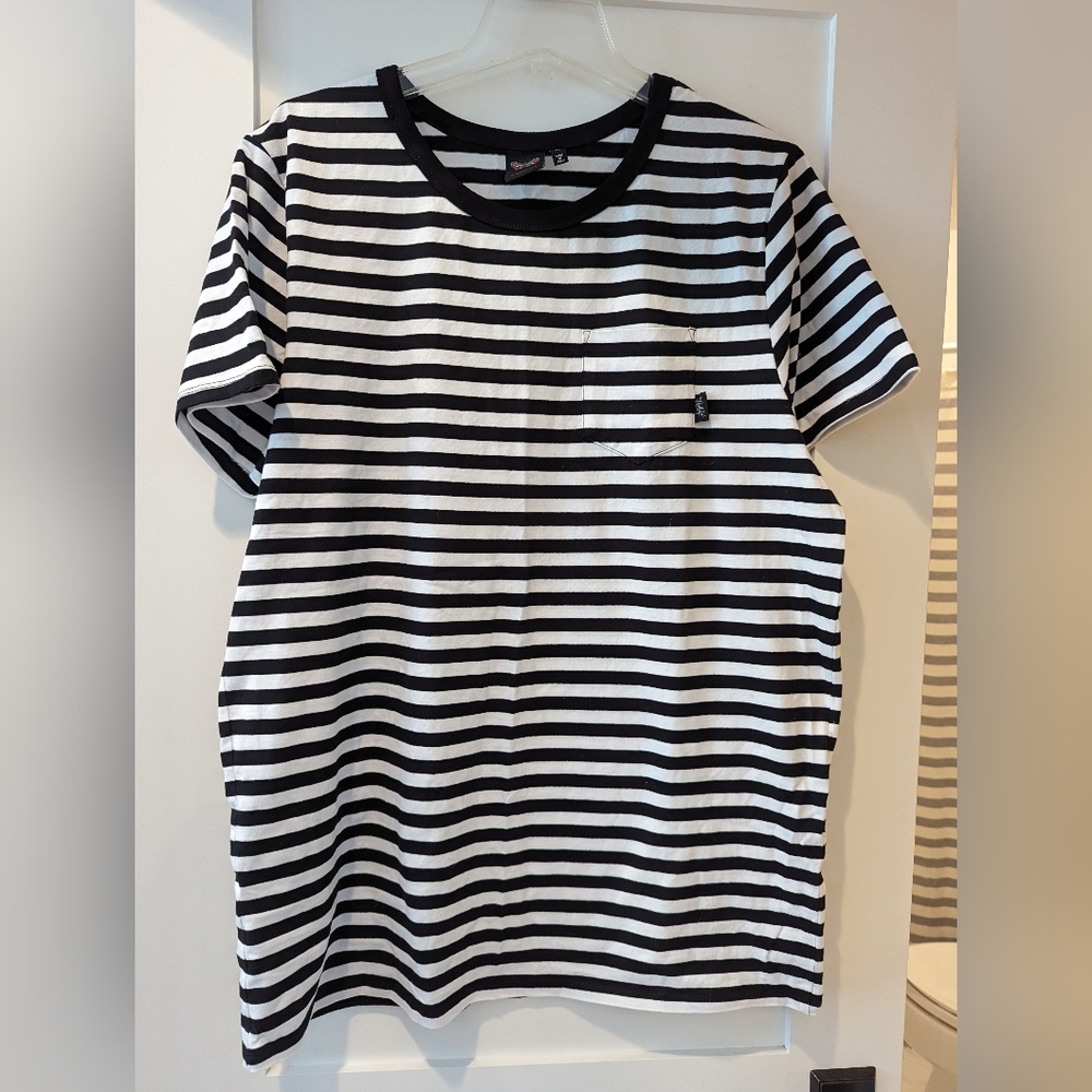 Girrlscout tomboy butterfly striped Tommy tee